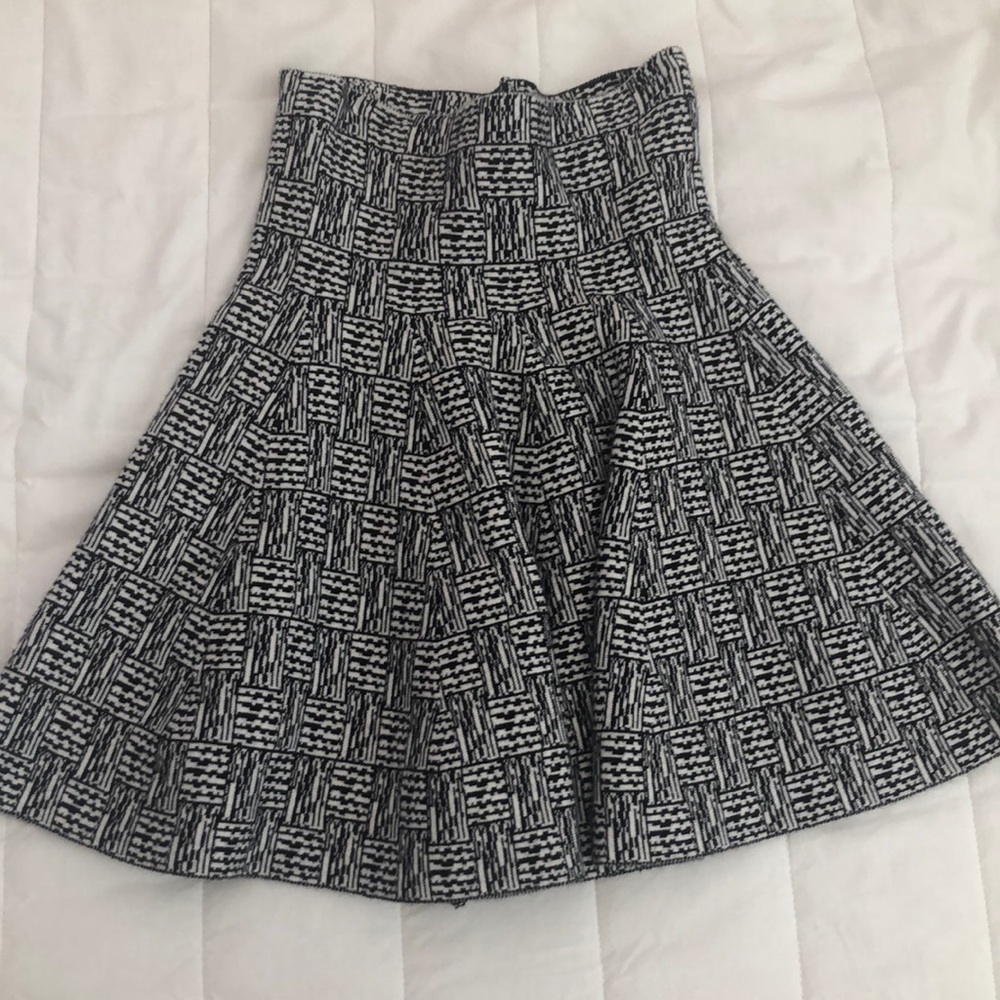 Black and white patterned skirt